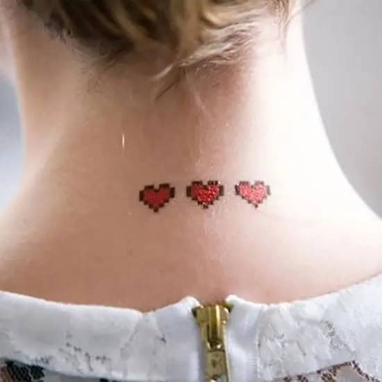 Pixel Heart Tattoo