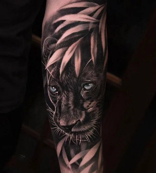 Black Panther Arm Tattoo