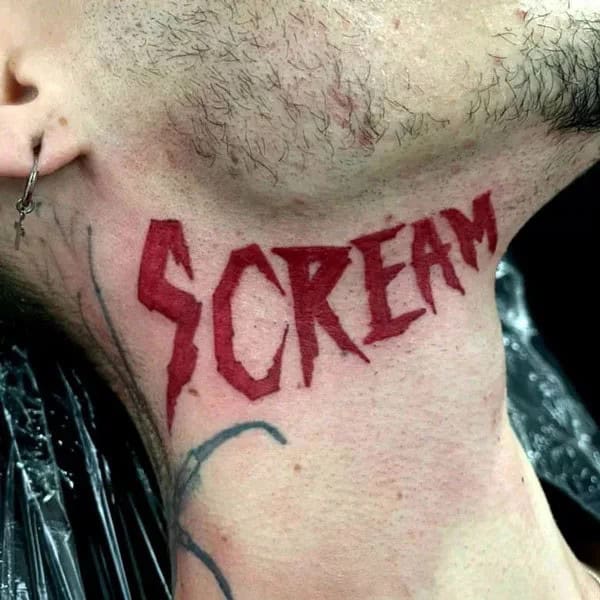 Scream Wrist Tattoo