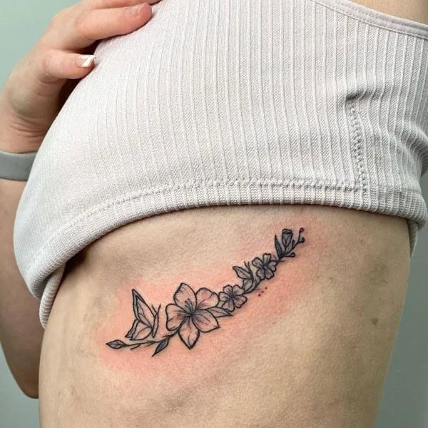 Whale Side Boob Tattoo