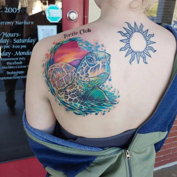 Turtle Shoulder Tattoo