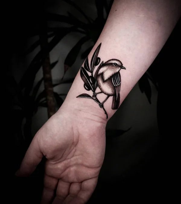 Dove With Olive Branch Tattoo