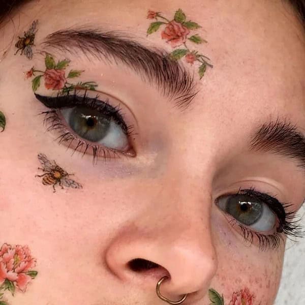 Bee Face Tattoo