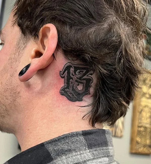 13 Tattoo Behind the Ear