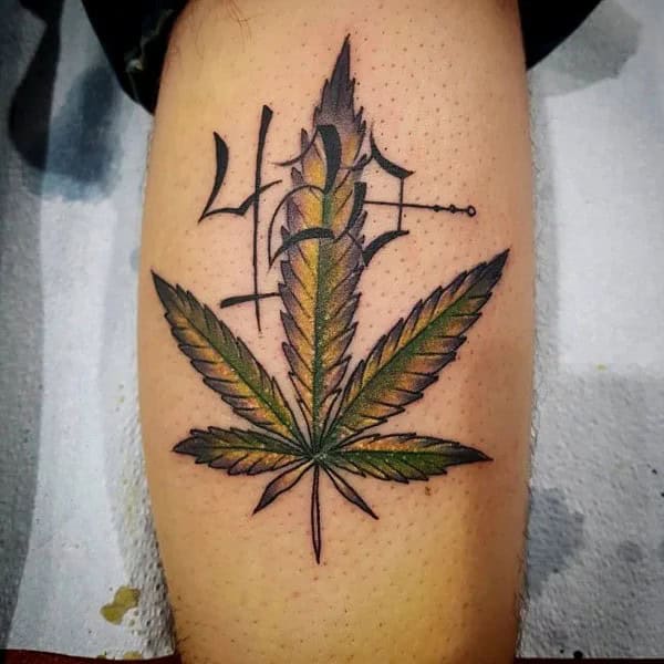 Weed Leaf Tattoo