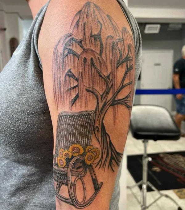 Rocking Chair and Willow Tree Tattoo