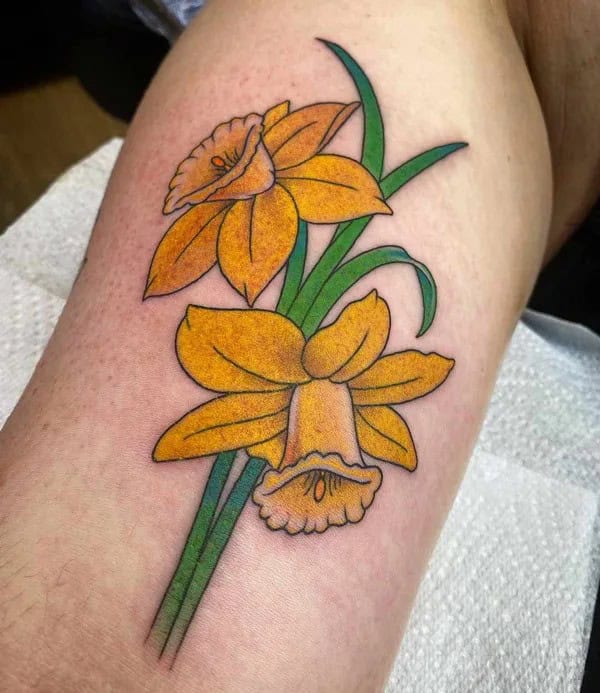 Yellow Daffodil Tattoo