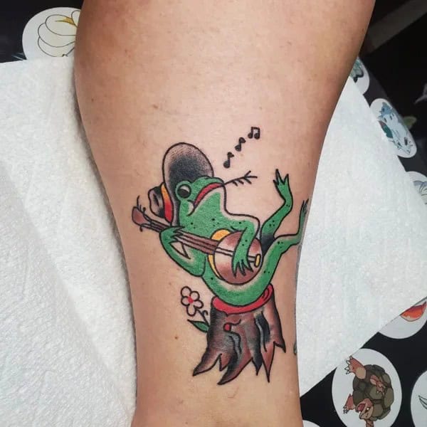 Traditional Frog Tattoo