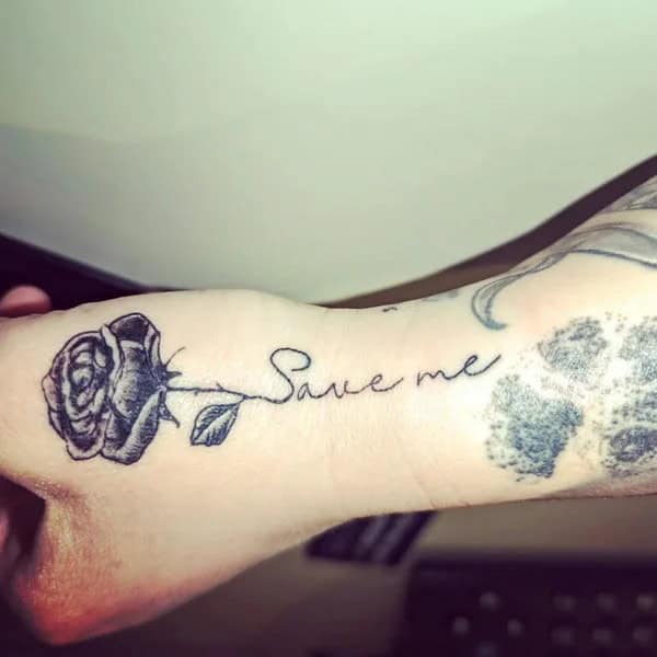 Save Me Rose Tattoo