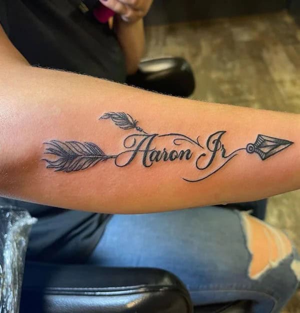 Forearm Name Tattoo