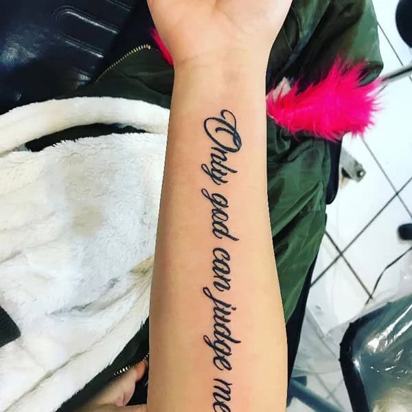 More Unique “Only God Can Judge Me” Tattoos To Take Inspiration From