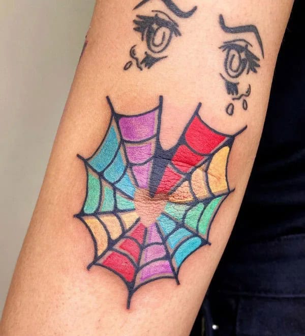 Spider Web Prison Tattoo