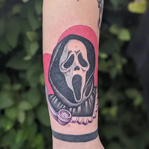 Ghostface Tattoo On Arm