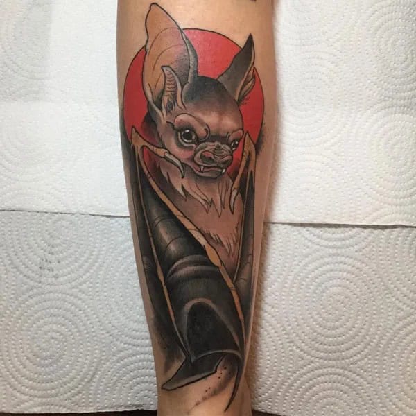 Bat Tattoo On Hand