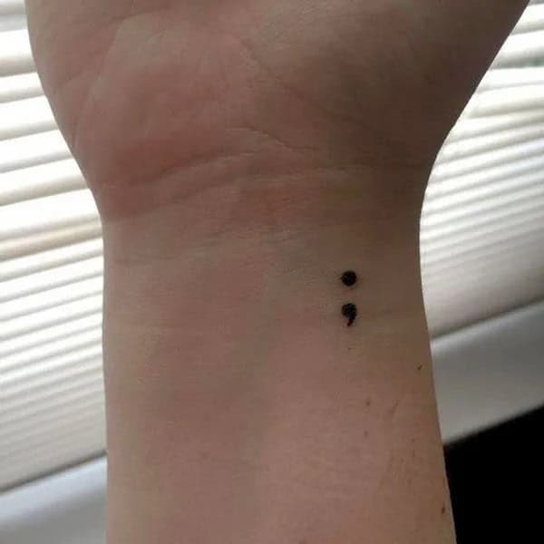 Small Semicolon Tattoos