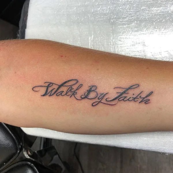 Walk by Faith tattoo