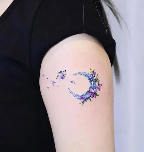 Violet With Moon Tattoo