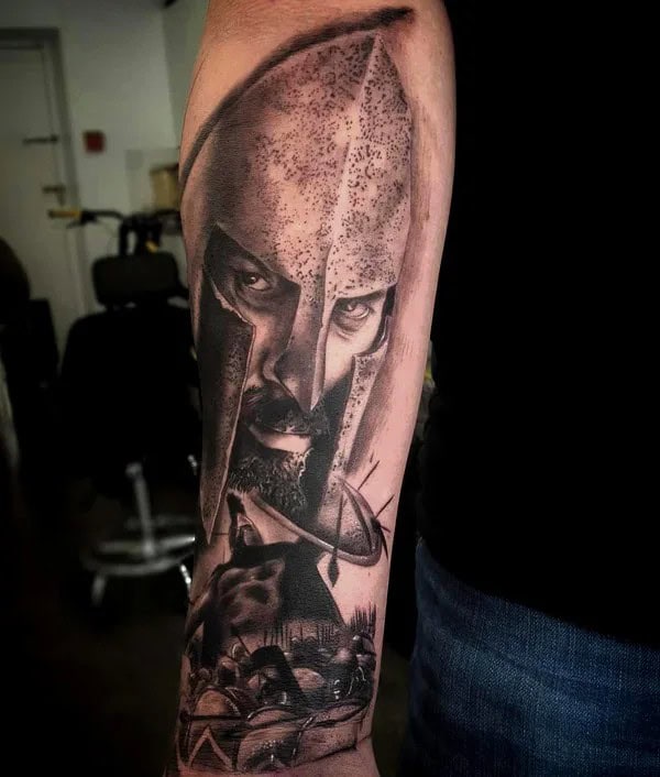 Spartan Forearm Tattoo