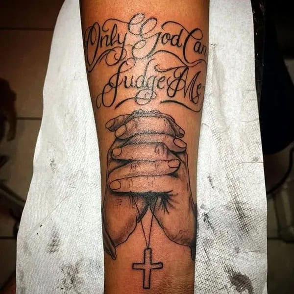 More Unique “Only God Can Judge Me” Tattoos To Take Inspiration From