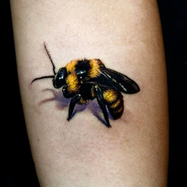 Realistic Bee Tattoo