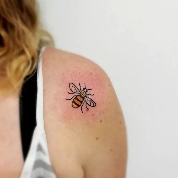 Cute Bee Tattoo