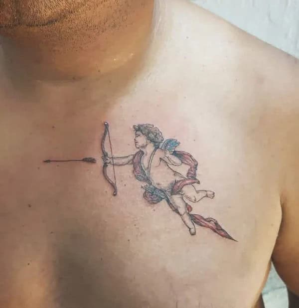 Cupid Shooting Arrow Tattoo