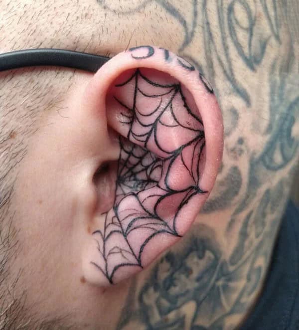 Spider Web Prison Tattoo