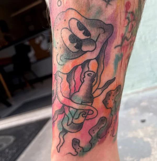 Cartoon Jellyfish Tattoo