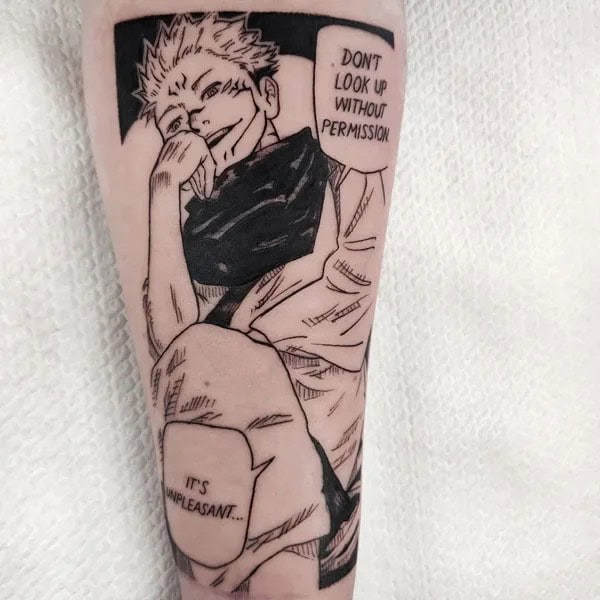 “Jujutsu Kaisen” Neck Tattoo