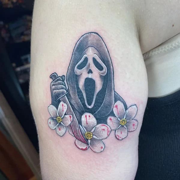 Ghostface Tattoo On Arm