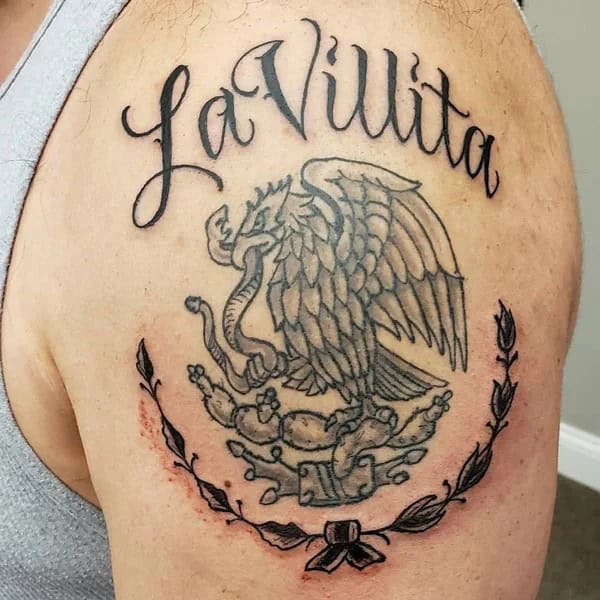 Mexican Eagle Chest Tattoo