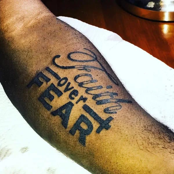 “Faith Over Fear” Cancer Tattoo