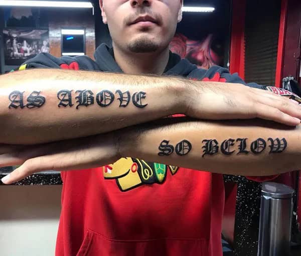 Heart “As above, so below” Tattoo