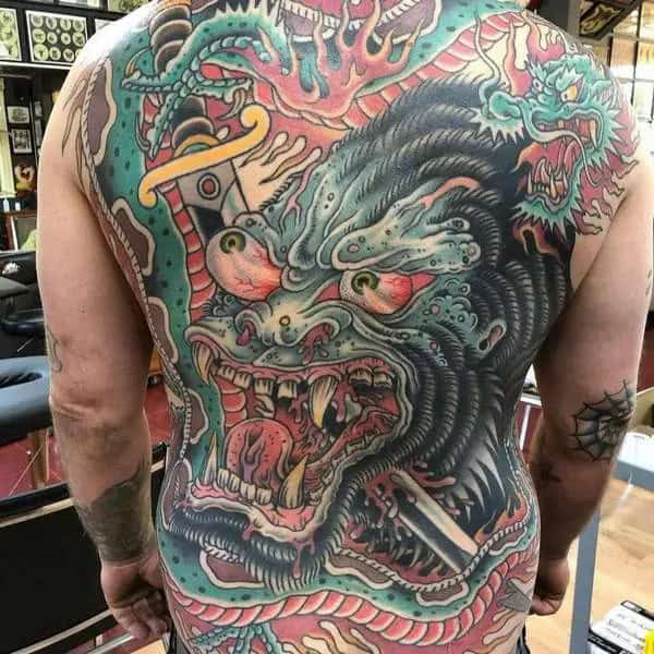 Japanese Gorilla Tattoo