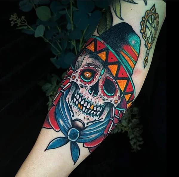 Mexican Sugar Skull Tattoo