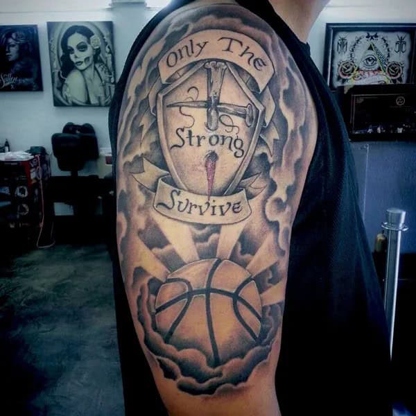 “Only The Strong Survive” Sleeve Tattoo/ Upper Arm