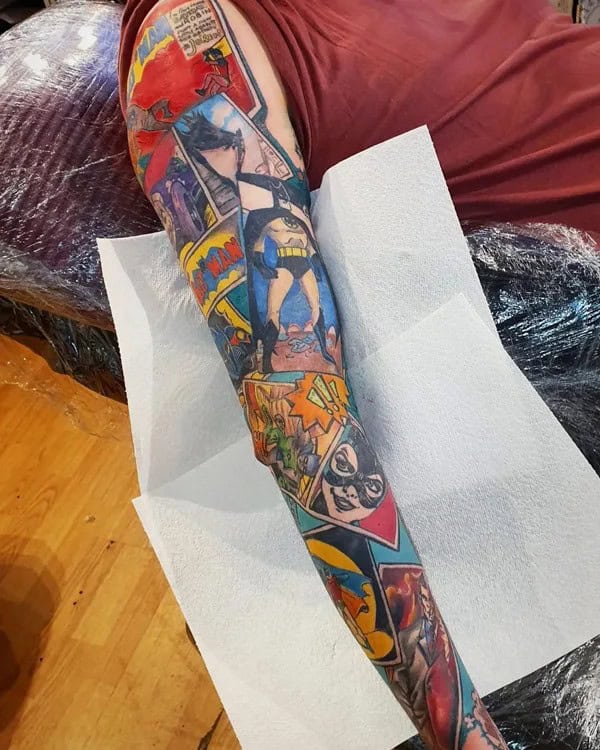 Batman Sleeve Tattoo