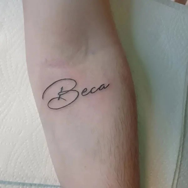 Forearm Name Tattoo