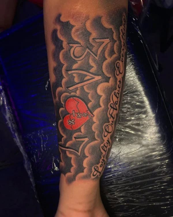 Cloud Forearm Tattoo