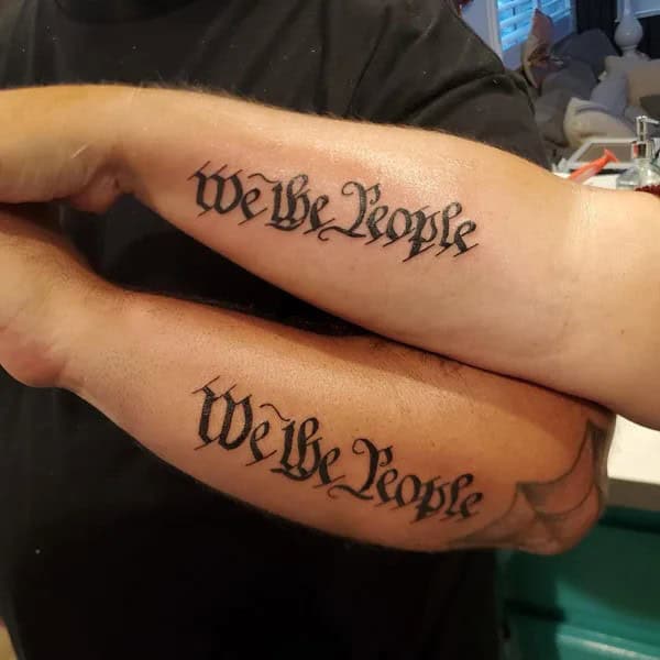 We The People Matching Tattoo