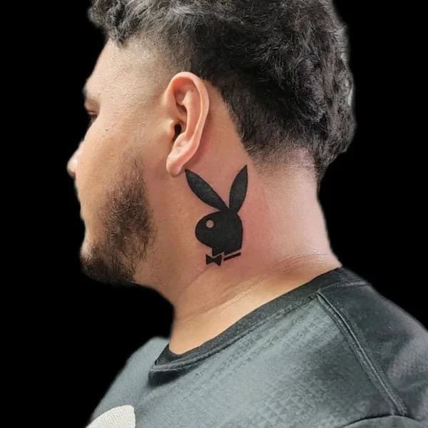 Playboy Bunny Neck Tattoo