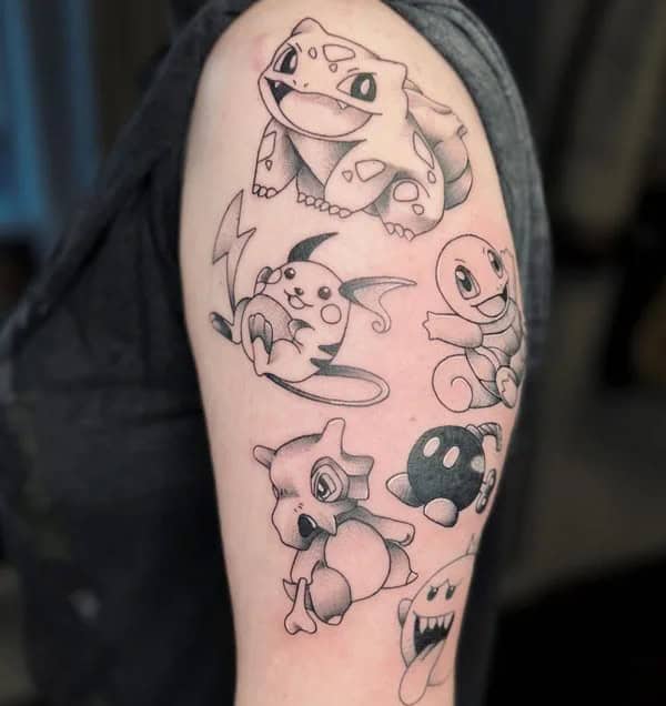 Anime Patchwork Tattoo