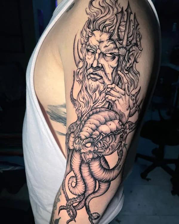 Poseidon Kraken Tattoo