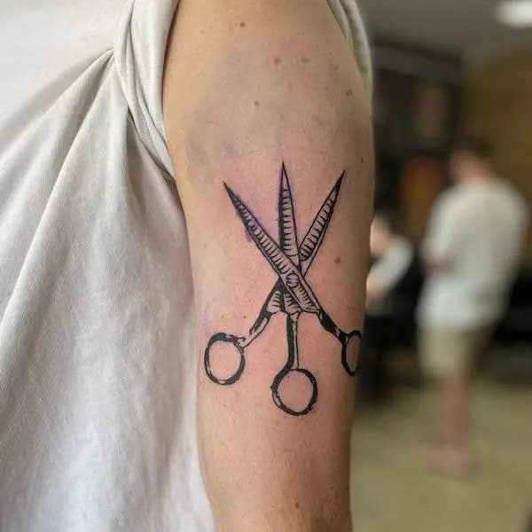 Scissor Arm Tattoo