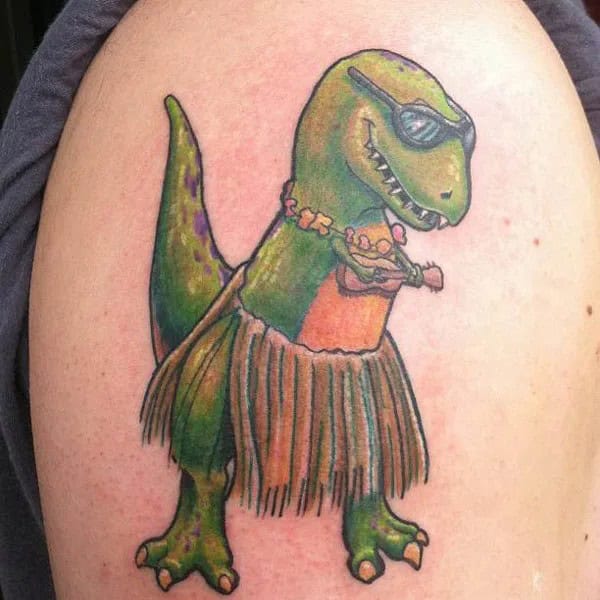 Funny Dinosaur Tattoo