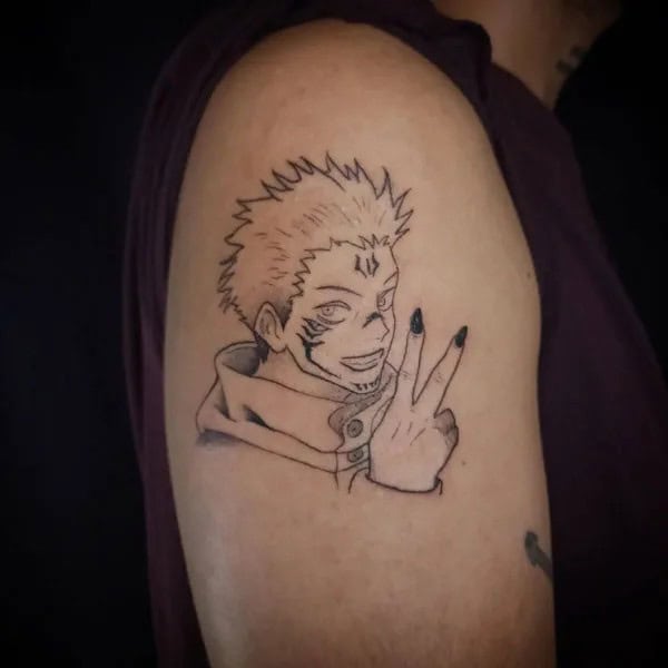 Sukuna Neck Tattoo