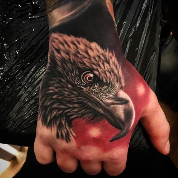 Eagle Tattoo on the Hand