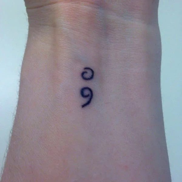 Small Semicolon Tattoos