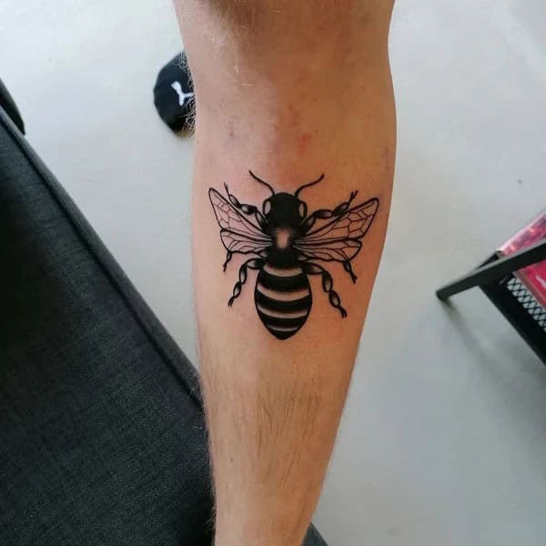 Old School Bee Tattoo