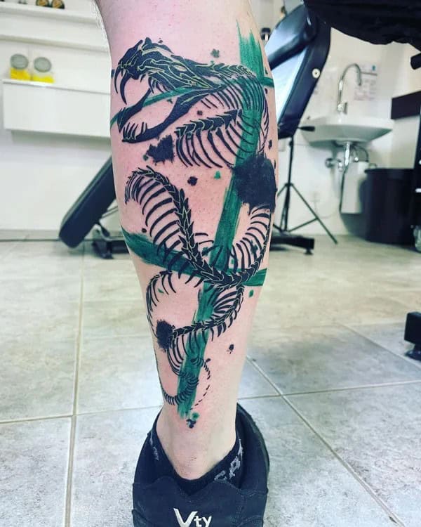 Snake Skeleton Tattoo